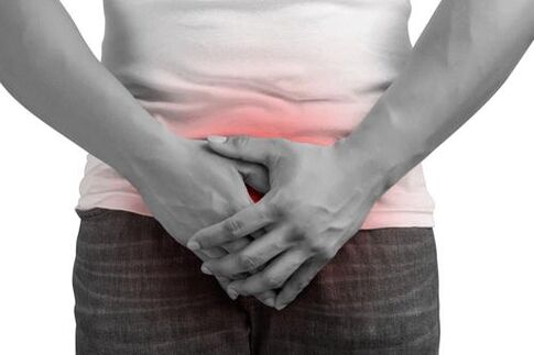 Perineal pain due to prostatitis