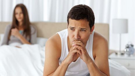 Bed problems of a man due to prostatitis